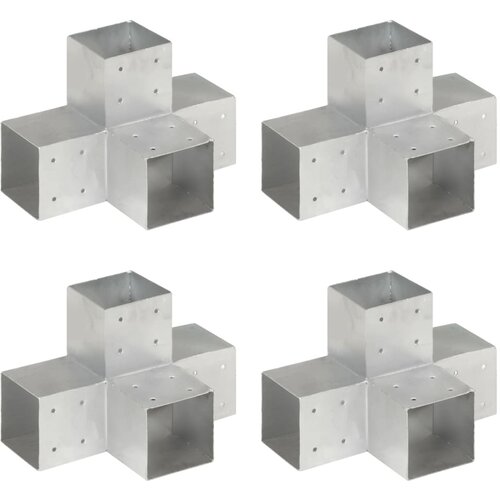  Spojnici za stupove u X-obliku 4 kom pocinčani metal 101x101 mm Cene