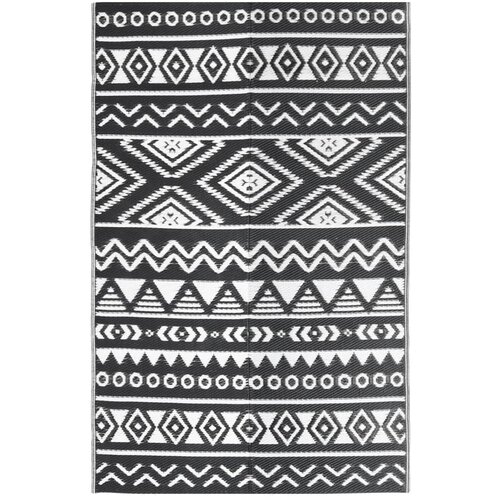 vidaXL Zunanja preproga črna 120x180 cm PP, (21027383) Cene