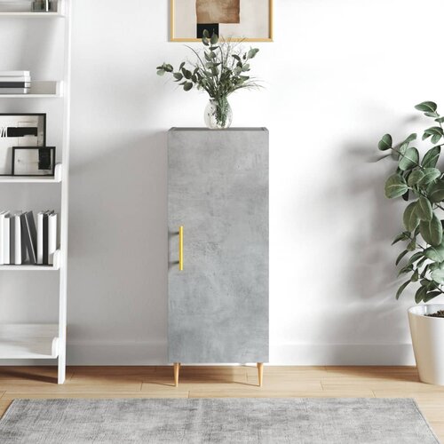 vidaXL Komoda betonsko siva 34,5x34x90 cm inženirski les Cene