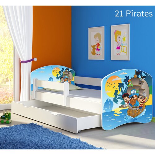  Otro&scaron;ka postelja ACMA z motivom, stranska bela + predal 180x80 cm 21 Pirates Cene