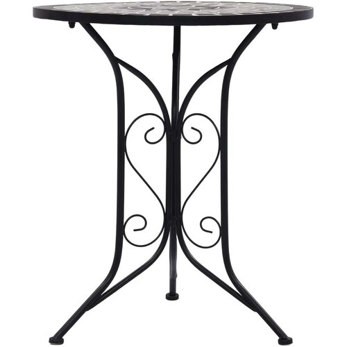 VidaXL bistro stolić s mozaikom sivi 61 cm keramički Slike