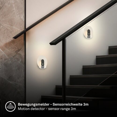 BRILONER 3889015 - led punjivo zidno svetlo sa senzorom taro LED/2,5W/5V 1800 mah crna Slike