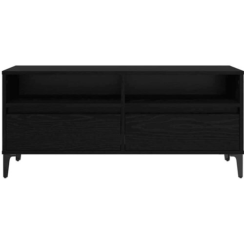  ormar Crni hrast 100 x 34 5 x 44 5 cm Obrađeno drvo i čelik Slike