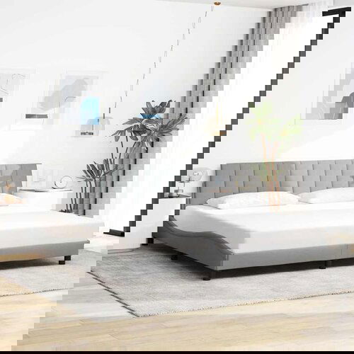 vidaXL Okvir za krevet bez madraca svjetlosivi 200 x 200 cm od tkanine Cene
