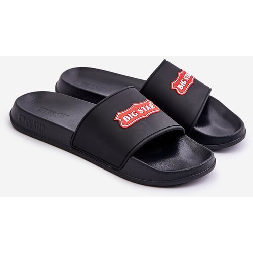 Big Star Men's slippers with logo black Cene