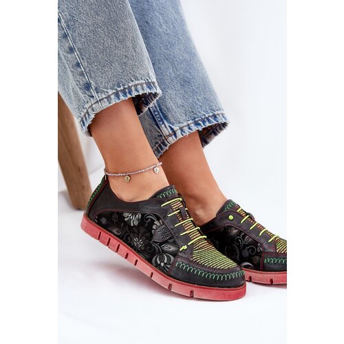 Maciejka Leather Women's Shoes Patterned Cene