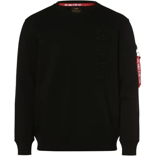 Alpha Industries Sweater majica 'Emb' crna