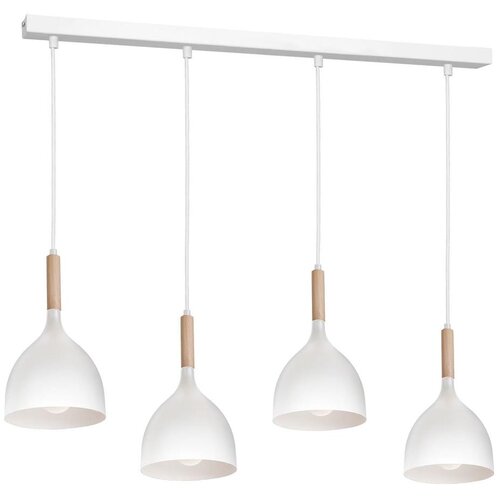  Luster na sajli NOAK WOOD 4xE27/15W/230V bela/bukva Cene