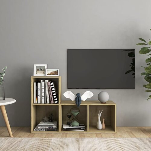 The Living Store TV omarica 2 kosa sonoma hrast 72x35x36,5 cm iverna pl. - TV Omarica, (21375559) Slike