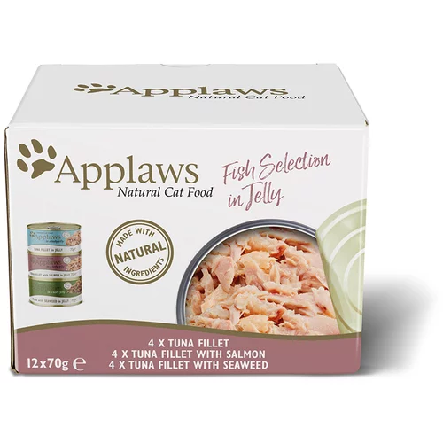 Applaws Adult konzerve miješano pakiranje 12 x 70 g - Izbor ribe u želeu