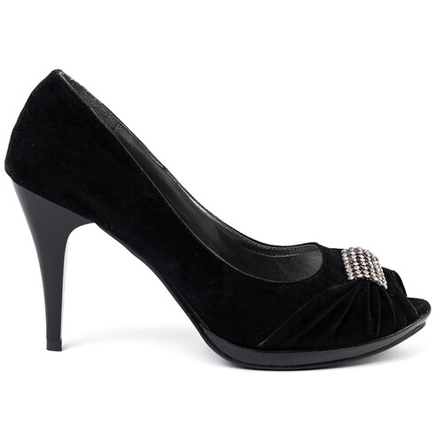 Shelvt Open toe pumps black Cene