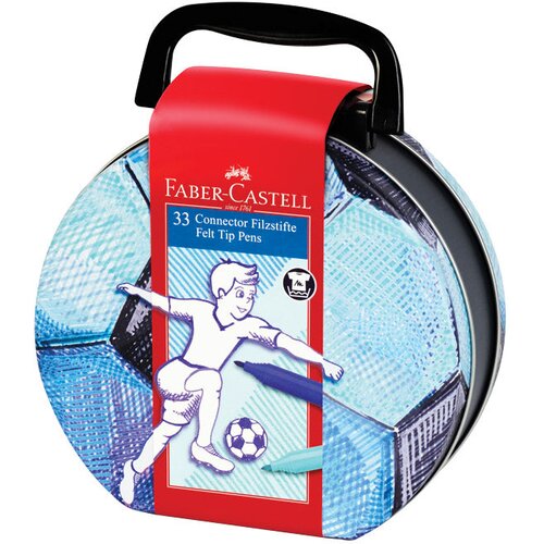 Flomaster &Scaron;KOLSKI 33BOJE U METALNOJ KUTIJI CONNECTOR SOCCER FABER CASTELL 155538 Cijene