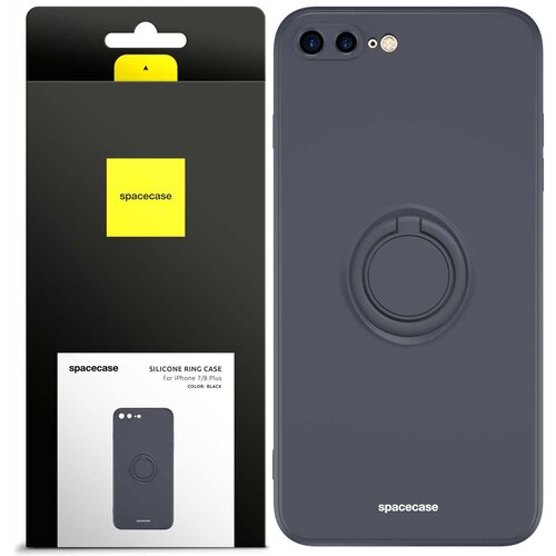 Spacecase SILIKONSKI OVITEK RING ZA IPHONE 7 8 PLUS ČRN OVITEK, (21964168) Cene