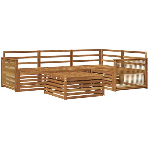 vidaXL Zunanja garnitura za sedenje 5 pcs Naravna Masiven les akacije, (5000281729) Cene
