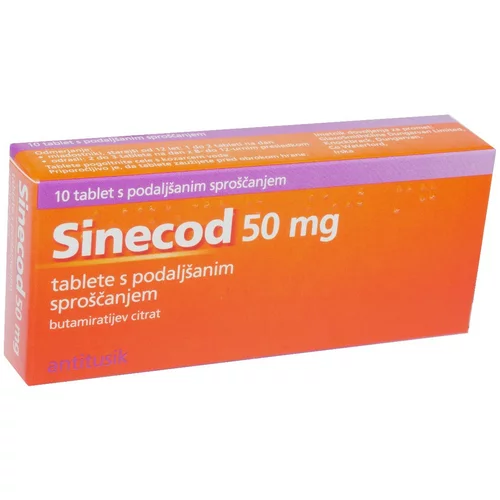  Sinecod, filmsko obložene tablete