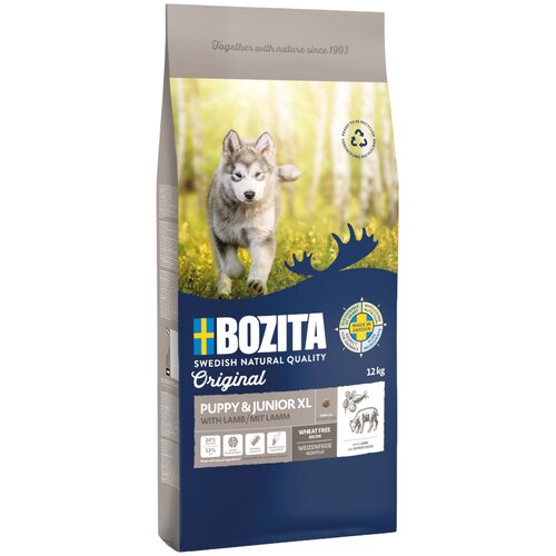 Bozita Original Puppy & Junior XL z jagnjetino - brez žit - Varčno pakiranje: 2 x 12 kg Cijene
