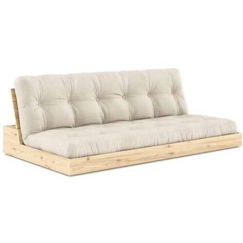 Karup Design Siva/bež lanena raztegljiva sedežna garnitura 196 cm Base – Cene