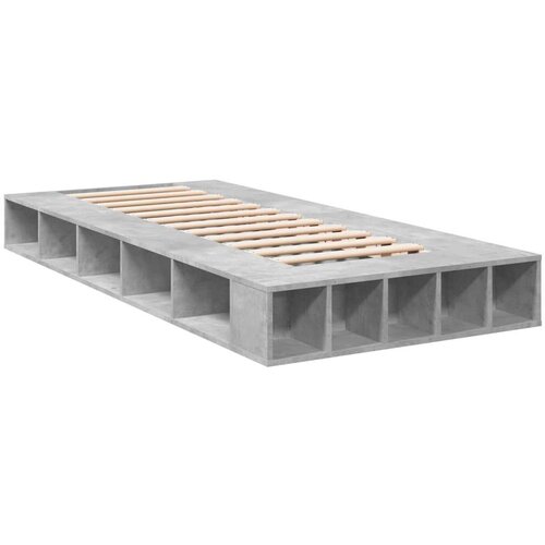 VidaXL Okvir kreveta boja betona 75x190 cm od konstruiranog drva Slike