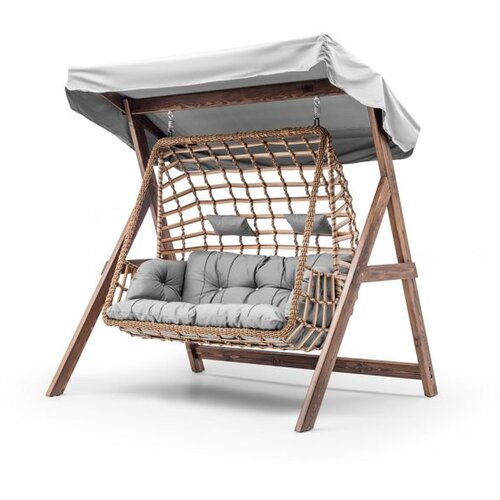Hanah home girne - grey grey garden double swing chair Cene