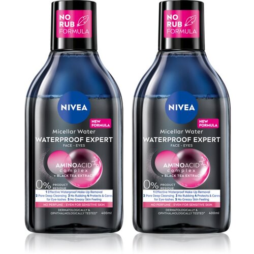 Nivea Micellar Waterproof micelarna voda za či&amp;scaron;ćenje ekonomično pakiranje Slike