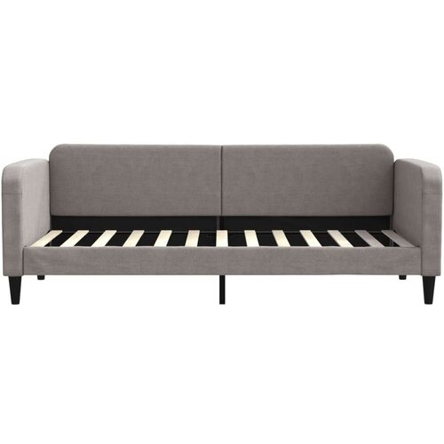  Dnevni krevet smeđesivi 80 x 200 cm od tkanine Slike