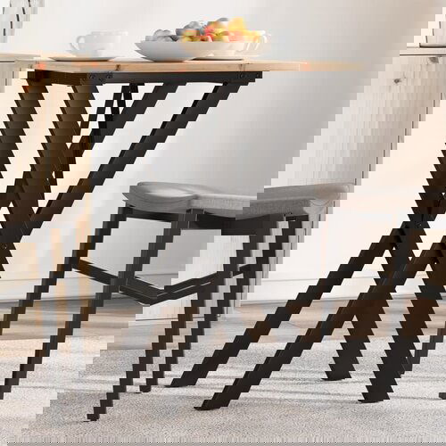 vidaXL Blagovaonski stol X-oblika 50x50x75 cm od borovine i željeza Cijene