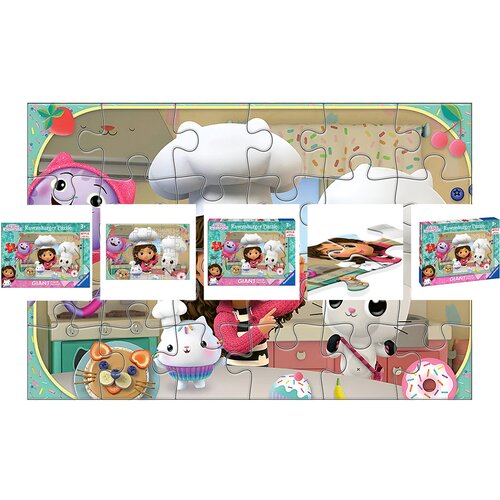 Ravensburger 24 kosov sestavljanka Gabbyjina kuhinja iz Gabbyjine hi&scaron;e za lutke Giant Floor Coll&egrave;ction, Ve?barvno, (21552494) Cene