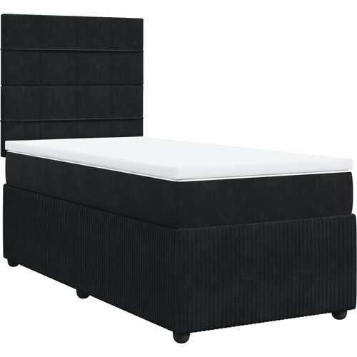 Maison Chic Box spring postelja - Vzmetna postelja z vzmetnico črna 100x200 cm žamet SL16930, (21881946) Cene