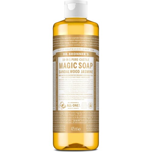 DR. BRONNER&amp;#039;S 18in1 Pure Castile Magic Soap Sandalwood&amp;ndash;Jasmine - 475 ml Slike