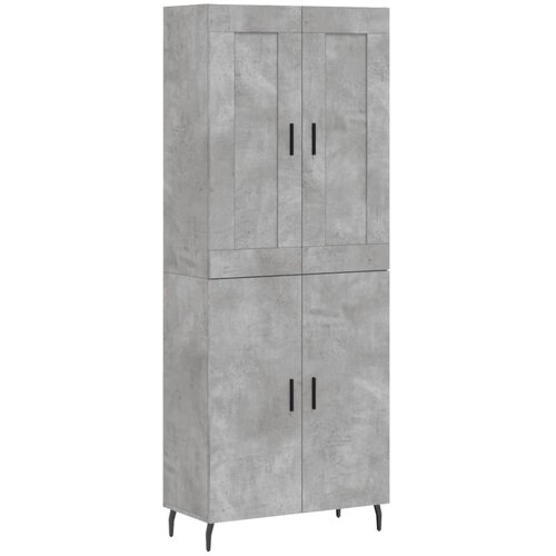Maison Chic Visoka Komoda - Predalnik betonsko siva 69,5x34x180 cm inženirski les, (21722208) Cene