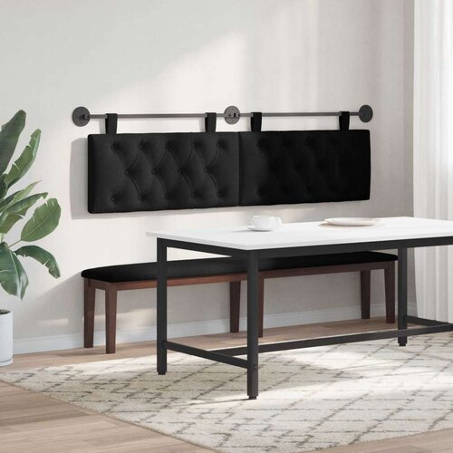  Držeće uzglavlje Zidne Crna 170 x 55 x 7 cm tkanina - Crna 160 cm bez LED Slike