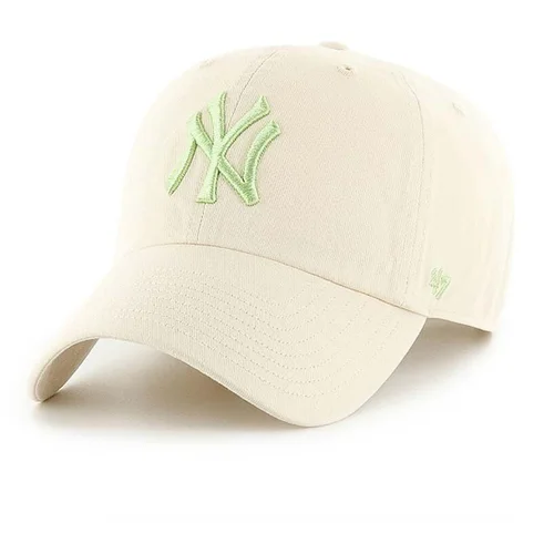 47 Brand Kapa s šiltom MLB New York Yankees bež barva, B-NLRGW17GWS-NTO