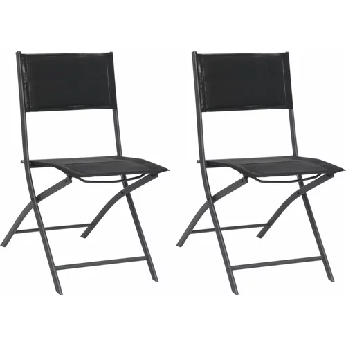 vidaXL Zložljivi zunanji stoli 2 kosa jeklo in tekstil, (20659422)