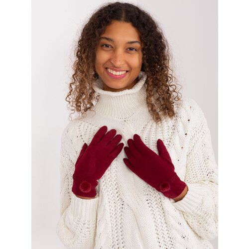 Wool Fashion Italia Gloves-AT-RK-23904.26-burgundy Slike