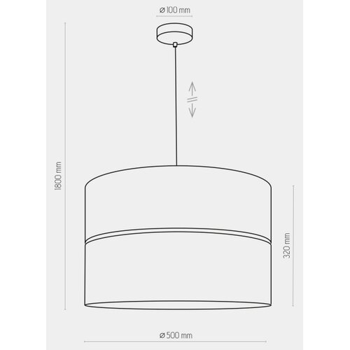  Luster na sajli HILTON 1xE27/25W/230V mesing/crna Slike