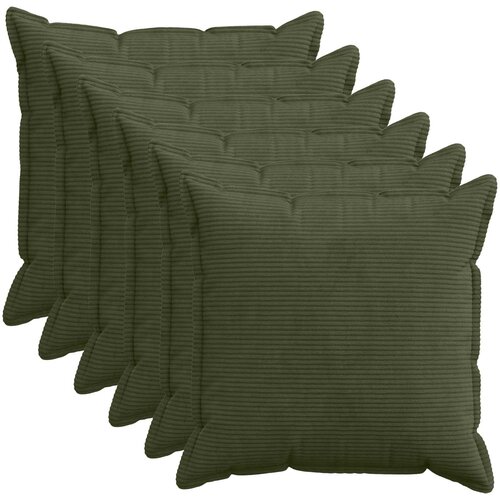  Presvlaka za jastuk 6 kom. HOUTEN Zelena 60 x 60 cm Kord Cene