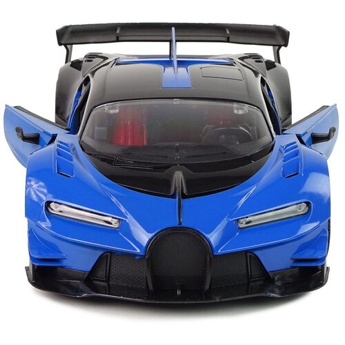  Sportski automobil na daljinsko upravljanje sa prednjim svjetlima 34 cm- plavi Slike