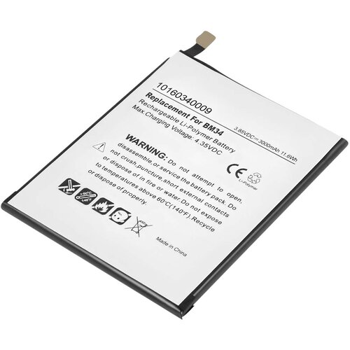 AVIZAR Baterija za pametni telefon Xiaomi Mi Note Pro Li-polimer 3,85 V 3000 mAh 11,6 Wh, Bela / Črna, (5000192330) Slike