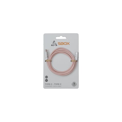 S Box SBOX KABAL USB TYPE C - USB TYPE C M/M 1M Roza - 60W Slike