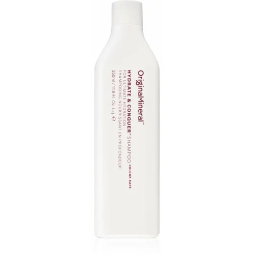 Original & Mineral Hydrate & Conquer vlažilni šampon za suhe, poškodovane, kemično obdelane lase 350 ml
