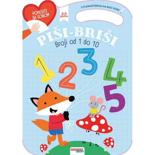 Odeon kids Vježbanka pi&amp;scaron;i-bri&amp;scaron;i brojevi od 1 do 10 Slike