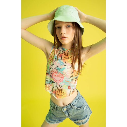 Defacto Coool SmileyWorld Fitted Crew Neck Mesh Singlet Slike