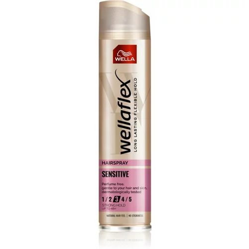 Wella Wellaflex Sensitive lak za kosu za srednje učvršćivanje bez parfema 250 ml