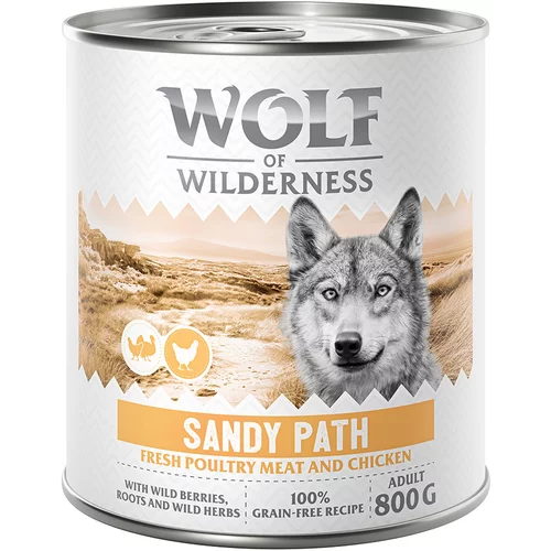 Wolf of Wilderness Adult “Expedition” 6 x 800 g - Sandy Path - perad s piletinom