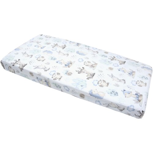 Medi Partners Fitted sheet for bed 120x60 – cotton – Deer and Hedgehog Cene