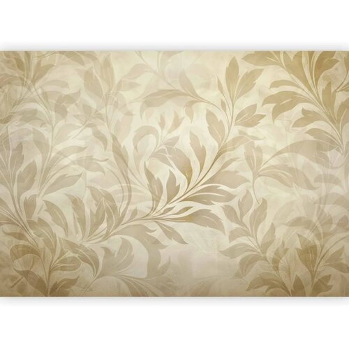  Foto tapeta - Botanical Motif with Leaves and Vines in Sand Colors 150x105 Vodootporna Cene