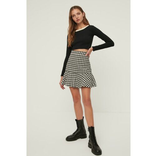 Trendyol Multi Colored Crow&amp;#039;s Foot Skirt Slike