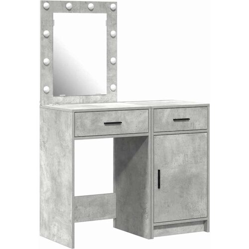  Toaletni stol 2 kom. Siva 50 x 41 x 135 cm Konstruirano drvo Slike