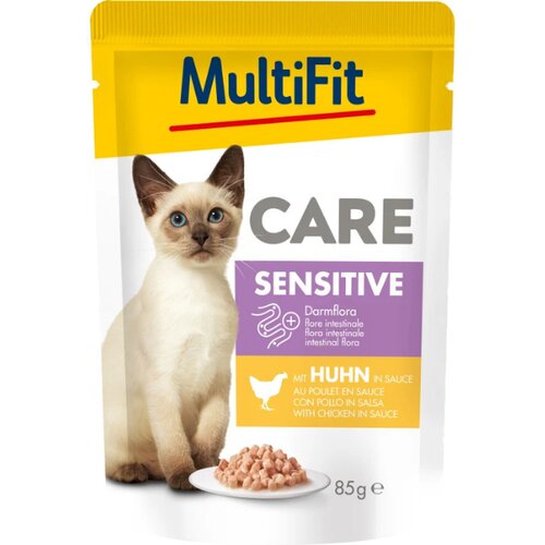 MultiFit Cat Care Adult Sensitive pi&amp;scaron;čanec, vrečka 85 g Slike