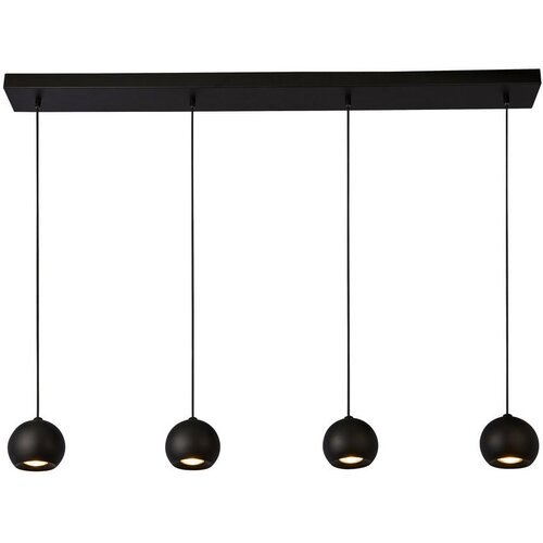Lesnina XXXL Searchlight 1014-4BK - Luster na sajli EINDHOVEN 4xGU10/50W/230V crna Slike